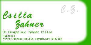 csilla zahner business card